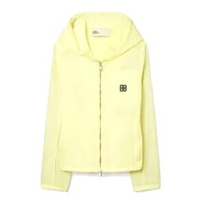Tory Burch Bright Yellow Nylon Zip Jacket Size M
